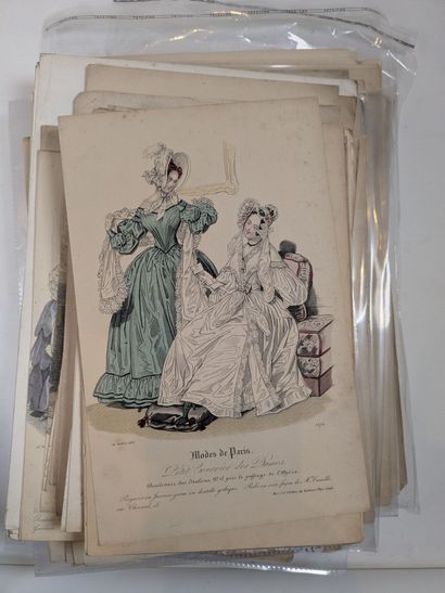 GRAVURES DE MODE de 1828 à 1878. Modes de...