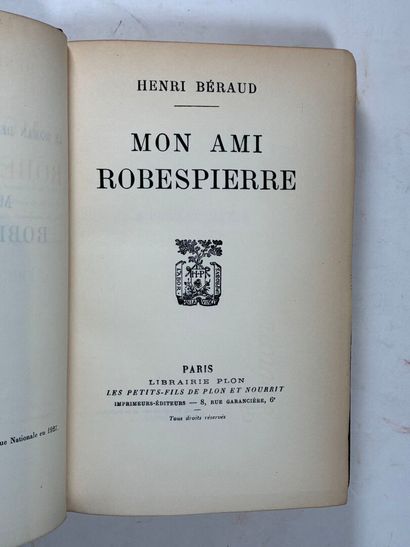 BERAUD (H.). Le vitriol de lune. Portrait...