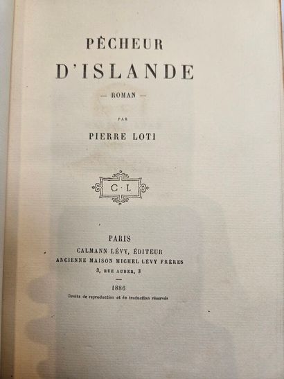 LOTI (P.). Pêcheurs d'Islande. Paris, Calmann...