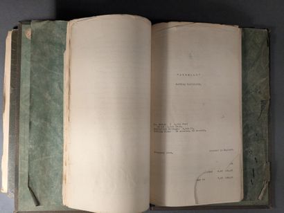 WELLES Orson.
Tapuscrit avec annotations...