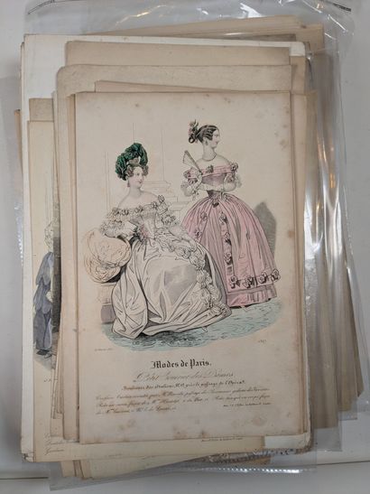 GRAVURES DE MODE de 1828 à 1878. Modes de...
