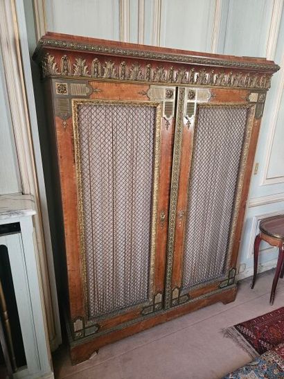 Regence style low cabinet opening with two...