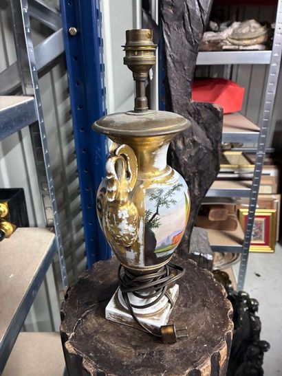 Porcelain vase with pedestal and 