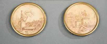 Late 18th century school
Two landscapes of...