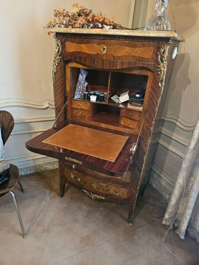 Louis XV style writing desk with inlaid decoration...