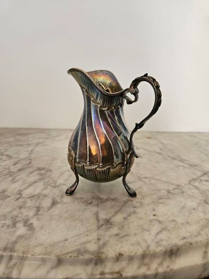 Creamer in 1st quality 950‰ silver, with...