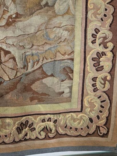 Tapestry in the Aubusson style with children...