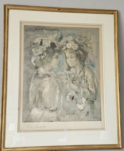 Sara CAMBRIA (1916-2007)
Two young girls...