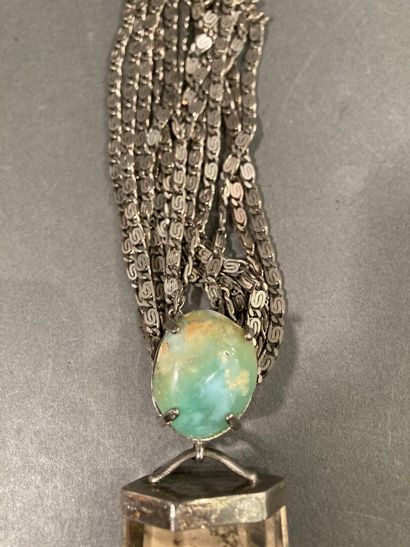 Philippe Ferrandis
Steel necklace with rock...