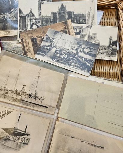 Batch of postcards on the themes of the navy,...