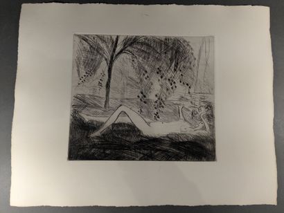 Jacqueline MARVAL (1866-1932)
Reclining nude
Drypoint...