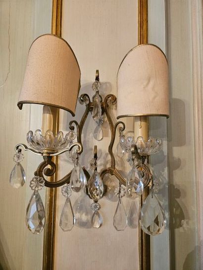 Pair of two-light sconces