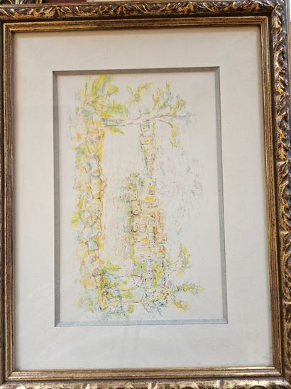 Lot of frames including embroidery depicting...