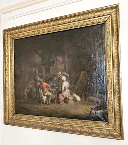 Late 18th century Dutch school
Tavern scene
Oil...