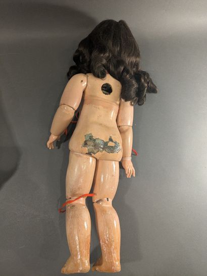 Doll, porcelain head marked DEPOSÉ, fixed...