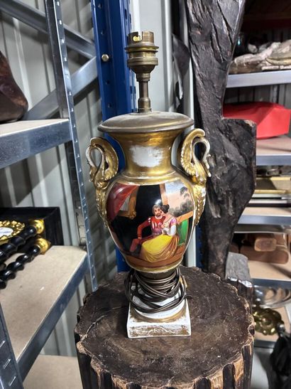 Porcelain vase with pedestal and 