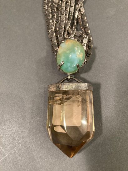 Philippe Ferrandis
Steel necklace with rock...