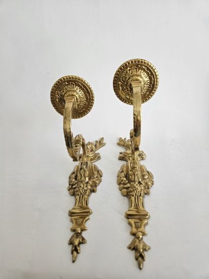 Pair of Regency-style single-light ormolu...