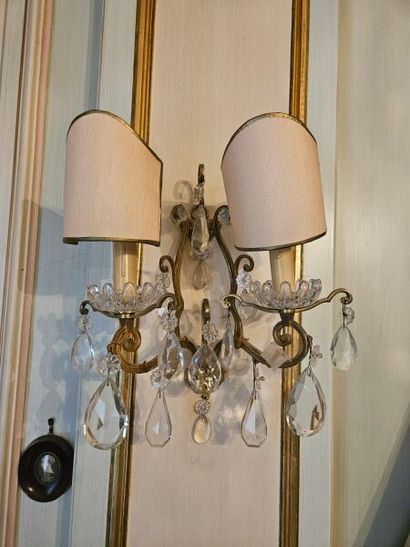Pair of two-light sconces