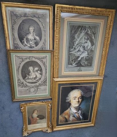 Lot of framed prints in the 18th century...
