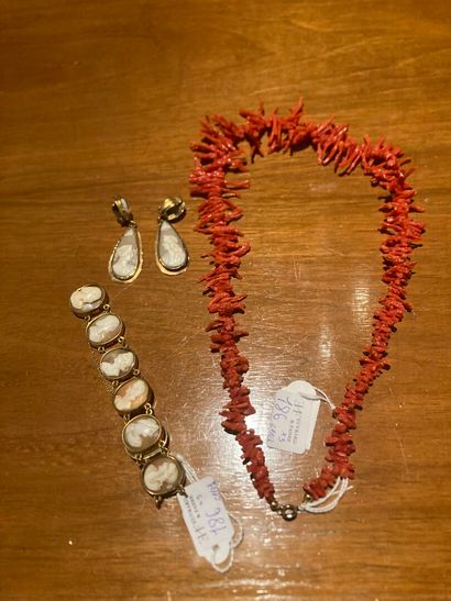 Set including a bracelet and earrings with...