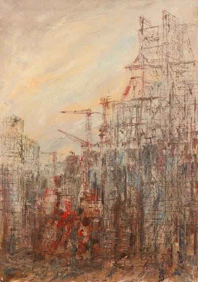 Jack OTTAVIANO (1924-1988)
Le Chantier
Oil...