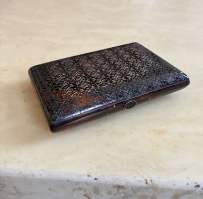 Cigarette case forming a notebook in tortoiseshell...