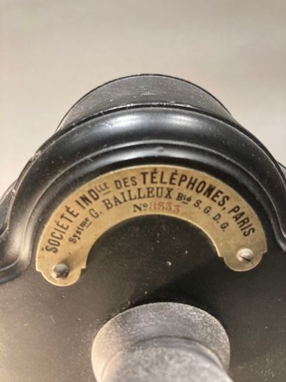Large cast iron and metal cloverleaf telephone
Marked...