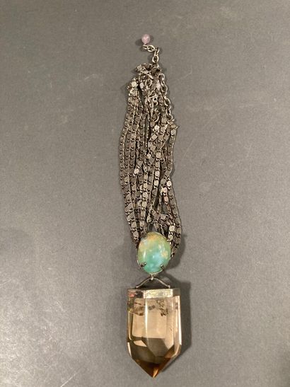Philippe Ferrandis
Steel necklace with rock...