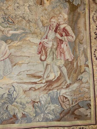 Tapestry in the Aubusson style with children...