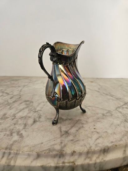 Creamer in 1st quality 950‰ silver, with...