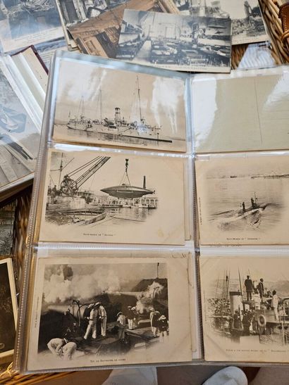 Batch of postcards on the themes of the navy,...