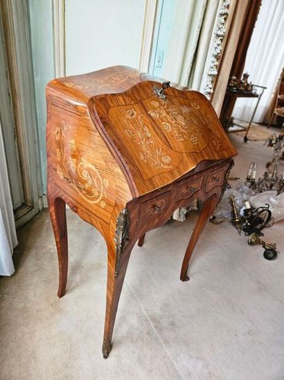 Small sinuous-shaped donkey-back desk in...