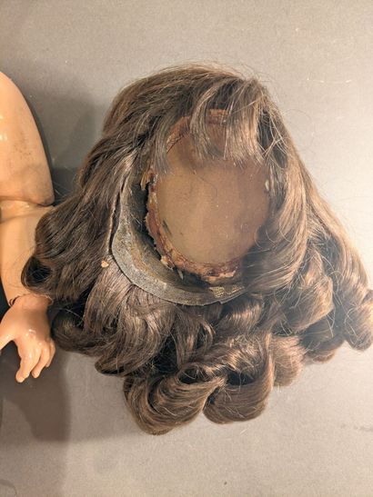 Doll, porcelain head marked DEPOSÉ, fixed...
