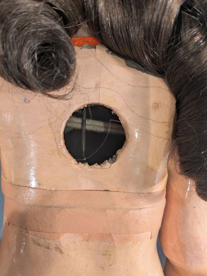 Doll, porcelain head marked DEPOSÉ, fixed...