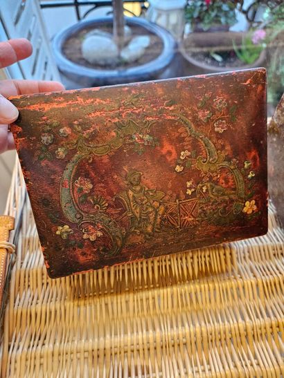Three different wooden boxes with lacquered...