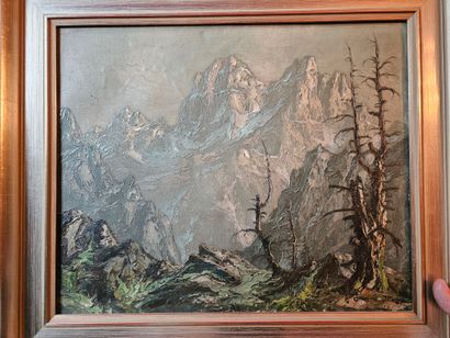 Otto VON PIDOLL (20th century)
Mountain landscape
Oil...