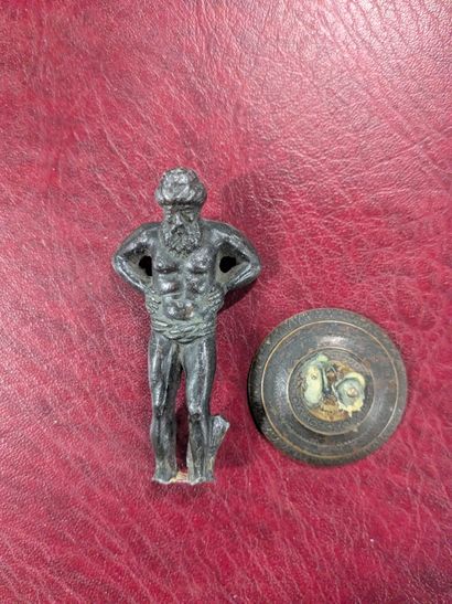 Hercules (?)
Group in chased and patinated...