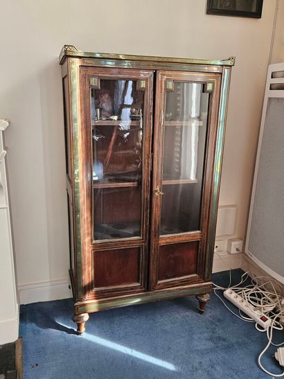 Louis XVI style display cabinet in mahogany...