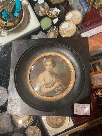 Miniature of a young woman
Signed 