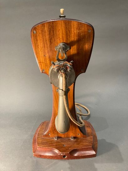 Violin-type mobile telephone in mahogany...