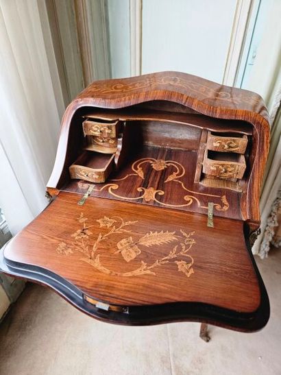 Small sinuous-shaped donkey-back desk in...
