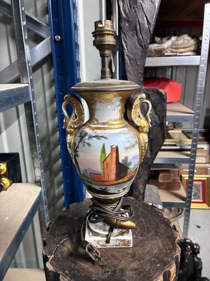 Porcelain vase with pedestal and 