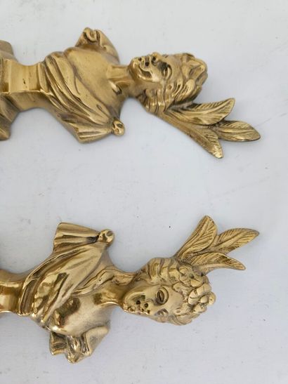 Pair of Regency-style single-light ormolu...