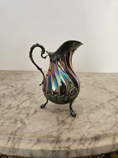 Creamer in 1st quality 950‰ silver, with...