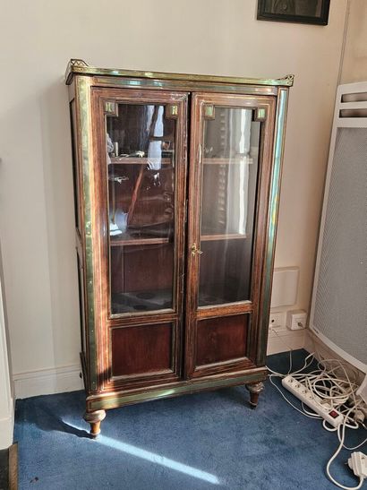 Louis XVI style display cabinet in mahogany...