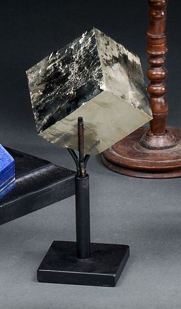Large natural cubic pyrite on base
High-purity...
