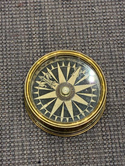Set of two brass and steel compasses
One...