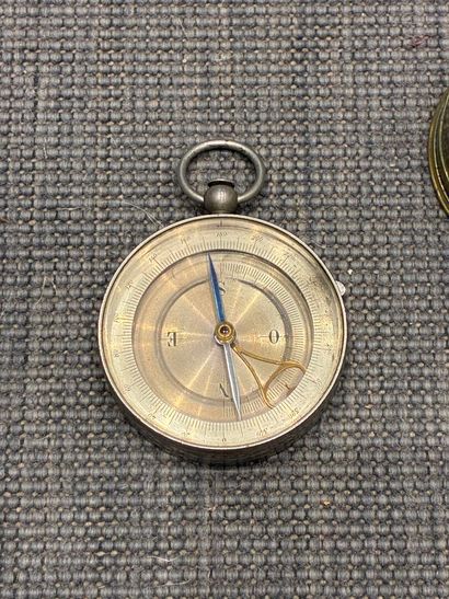 Set of two brass and steel compasses
One...