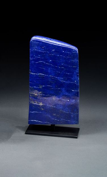 Deep blue Lapis Lazuli block on a steel base
Very...